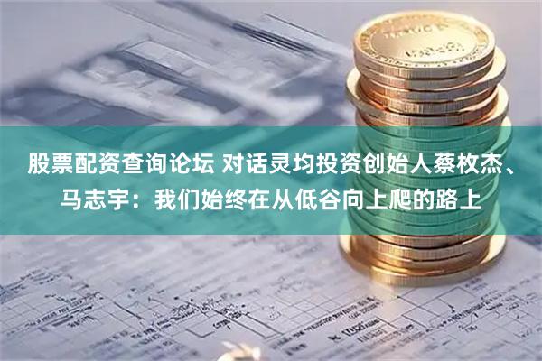 股票配资查询论坛 对话灵均投资创始人蔡枚杰、马志宇：我们始终在从低谷向上爬的路上