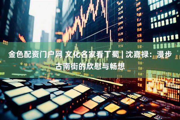 金色配资门户网 文化名家看丁蜀 | 沈嘉禄：漫步古南街的欣慰与畅想